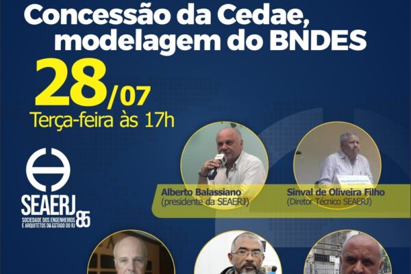 Live Concessão da Cedae, modelagem do BNDES