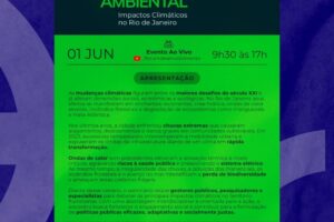 SEAERJ convida para Seminário Ambiental sobre Impactos Climáticos no Rio de Janeiro