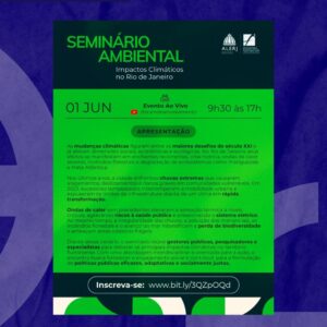 SEAERJ convida para Seminário Ambiental sobre Impactos Climáticos no Rio de Janeiro